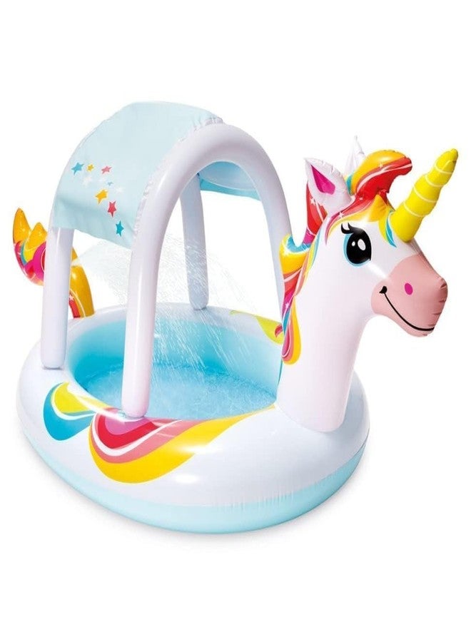EXOMOON Baby Inflatable Pool, Swimming Pool with Pump, Indoor & Outdoor Swimming Pool for Kids, Swim Center Family Lounge Pool (Horse Baby Pool) - Image 4